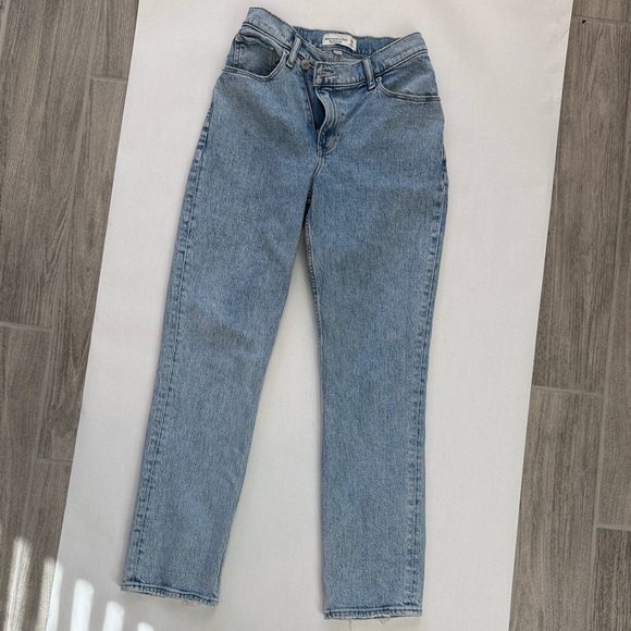 Abercrombie & Fitch Light Blue Straight Leg Jeans - Picture 1 of 6